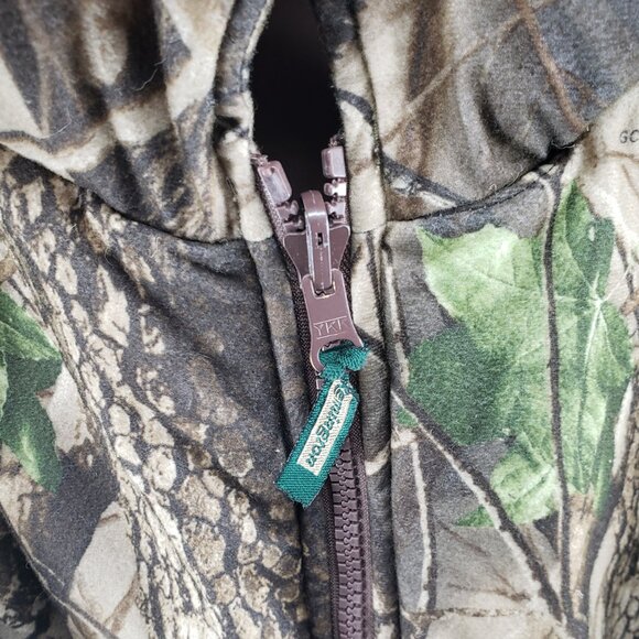 2 in 1 Camo Full Zip RealTree Remington Reversible Jacket Size L Zip Off Sleeves - Picture 8 of 11